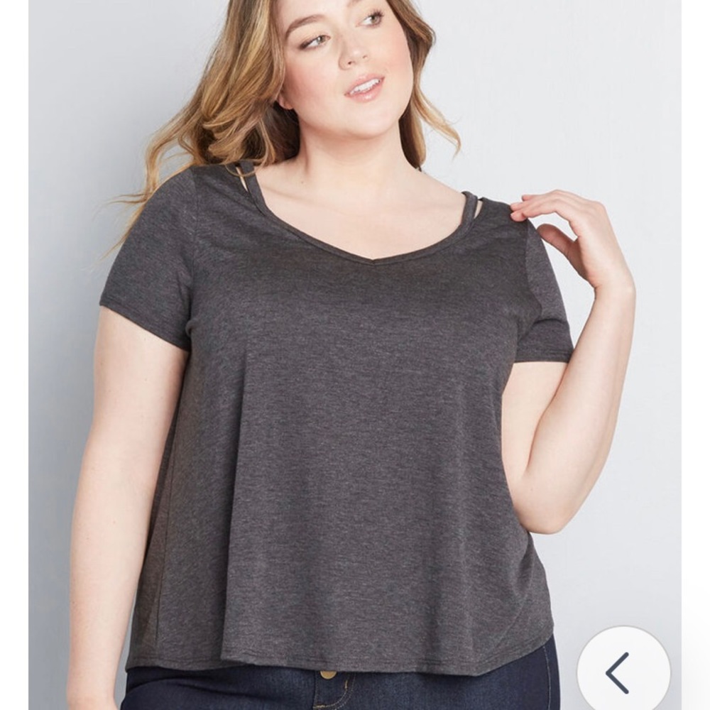 ModCloth Boosted Basic Cutout shirt 4X